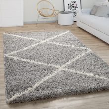 Skandináv stílusú shaggy szőnyeg - szürke 240x340 cm