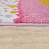 Lilian hercegkisasszonyos kockás gyerekszoba szőnyeg - rózsaszín 80x150 cm