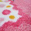 Lilian hercegkisasszonyos kockás gyerekszoba szőnyeg - rózsaszín 120 cm átmérőjű
