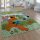Hét állatbarát gyerekszoba szőnyeg - zöld 120 cm átmérőjű