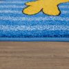 Hét állatbarát gyerekszoba szőnyeg - kék 120x170 cm