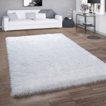 Csillogó szálú shaggy szőnyeg - fehér 80x150 cm