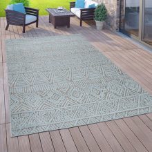   Bel- és kültéri balkon - terasz 3D sormintás szőnyeg - türkiz 80x150 cm