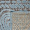 Bel- és kültéri balkon - terasz 3D sormintás szőnyeg - türkiz 80x150 cm