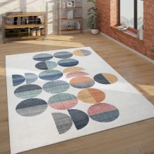 Modern kör mintás szőnyeg - színes 120x170 cm