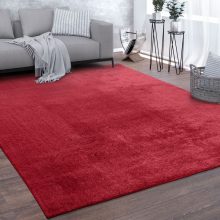   Étkező-Nappali szőnyeg rövidszálú, mosható - Piros 80 cm kerek