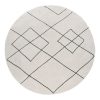 Kerek geometrikus mintájú szőnyeg - 120 cm átmérőjű