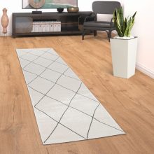 Rácsos szőnyeg - fehér 80x150 cm