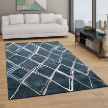 Boho rácsozott mintás szőnyeg - antracit 120x170 cm
