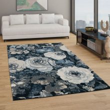 Boho stílusú virágos szőnyeg - kék-fehér 160x230 cm