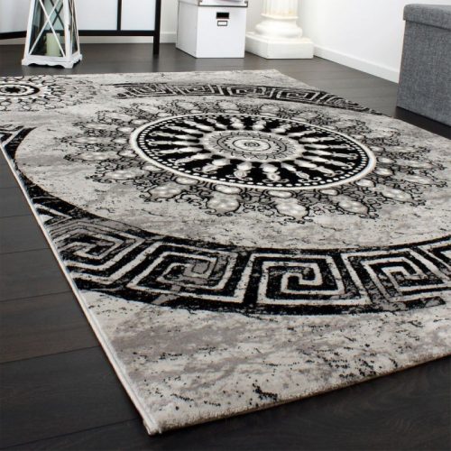 Carpet With Pattern Circle Ornaments And Black