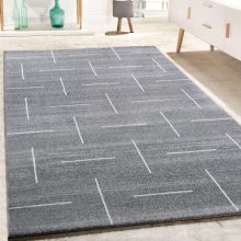 Fehér vonalas szőnyeg - szürke színű 240x340 cm