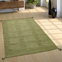 Rojtos sarkú kilim szőnyeg - zöld 60x110 cm