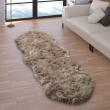 Fluffy Faux nappali szőnyeg - bézs 55x160 cm műszőrme