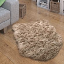 Fluffy Faux nappali szőnyeg - bézs 55x80 cm műszőrme