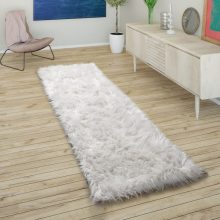 Bolyhos műszörme szőnyeg - fehér 80x150 cm