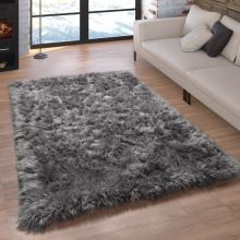 Bolyhos műszörme szőnyeg - antracit 40x60 cm