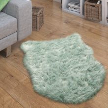   Fluffy Faux nappali szőnyeg - mentazöld 55x80 cm műszőrme
