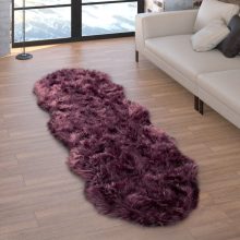 Fluffy Faux nappali szőnyeg - lila 55x160 cm műszőrme