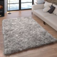 Bolyhos műszörme szőnyeg - szürke 50x150 cm