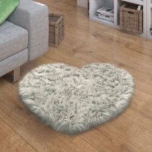 Fluffy Faux nappali szőnyeg - szrüke  80x75 cm szív forma
