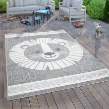 3D oroszlános gyerekszoba szőnyeg - szürke 160x220 cm