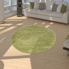   Shaggy egyszínű, fényes szálú szőnyeg - zöld 80 cm átmérőjű 