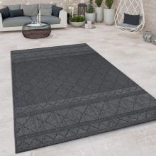   Kül- és beltéri szőnyeg geometrikus mintás - antracit 80x250 cm