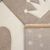 Kockázott pöttyös mintás szőnyeg - bézs 80x150 cm
