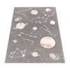 Galaxis mintás gyerekszoba szőnyeg - szürke 120x170 cm