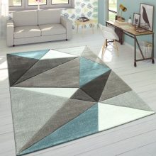   Trendi pasztell szőnyeg háromszög mintával - türkiz 60x110 cm