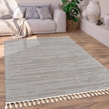 Bohó monokróm szőnyeg - szürke 240x340 cm