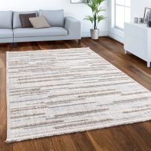   Nagy nappali szőnyeg 3D csíkos mintával - Krém 240x340 cm