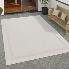   Kül- és beltéri egyszínű bordűrös szőnyeg - fehér 140x200 cm