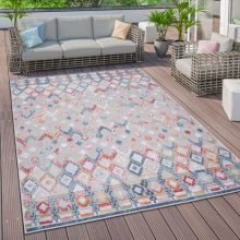 Outdoor Rug Balcony Abstract Geometric Pattern