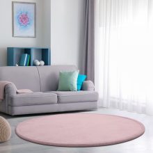   Csúszásgátlós vastag baba kerek szőnyeg - rózsaszín 80 cm átmérőjű