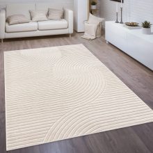 Dombormintás egyszínű szőnyeg - krém 80x250 cm