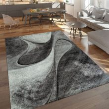   Rövidszálú szőnyeg absztrakt-hullámos mintával - szürke 80x150 cm