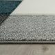 Designer Carpet Checkered Turquise Grey