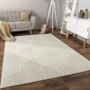 Rug Livingroom Scandi Boho Geometric Unicoloured