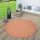 Kültéri - és konyhaszőnyeg egyszerű - rozsda 160 cm átmérőjű