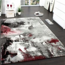   Rövidszálú vintage stílusú szőnyeg - szürke, piros 80x150 cm