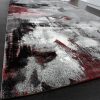 Rövidszálú vintage stílusú szőnyeg - szürke, piros 80x150 cm