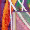 Absztrakt mintás szőnyeg - lila-színes 80x150 cm