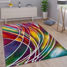Absztrakt mintás szőnyeg - lila-színes 120x170 cm