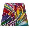 Absztrakt mintás szőnyeg - lila-színes 200x290 cm