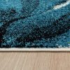 Nappali szőnyeg rövidszálú virágmintás modern mintával - Kék 120x170 cm