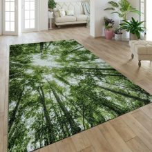 Zöld szőnyeg erdő mintával - 80x150 cm