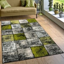 Kockás mintás szőnyeg - zöld 80x150 cm