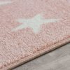 Rövidszálú gyerekszoba szőnyeg csillagos mintával - rózsaszín 120x170 cm
